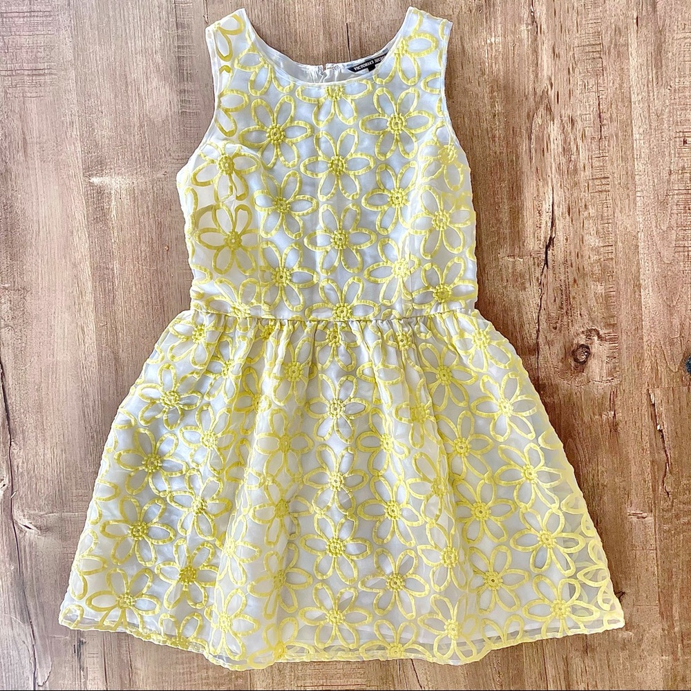 Victoria’s Secret Floral Embroidered Sleeveless Dress | Yellow & White